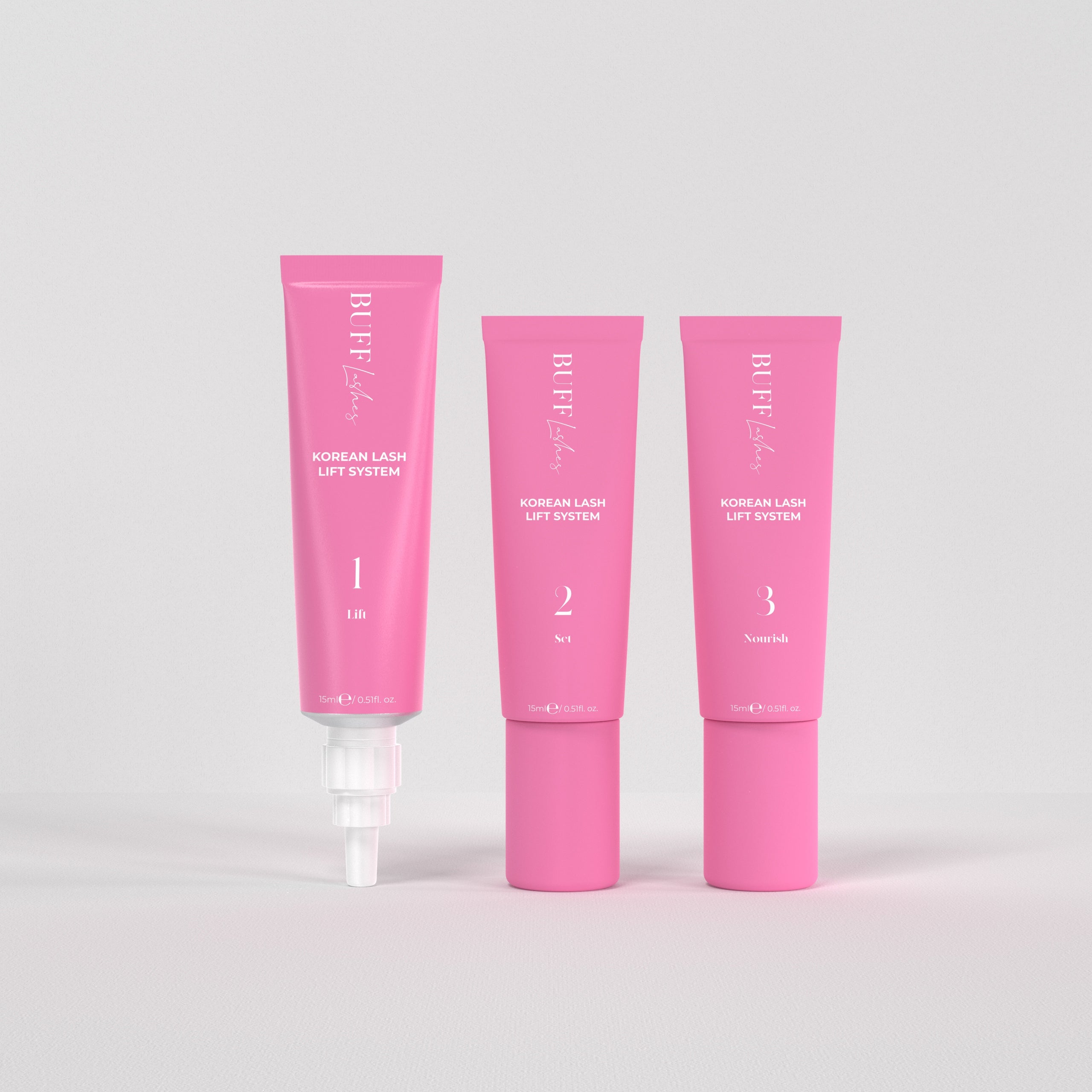 Korean Lash Lift Kit - 1,2 & 3 Steps - 3 x 15ml – Buff Browz