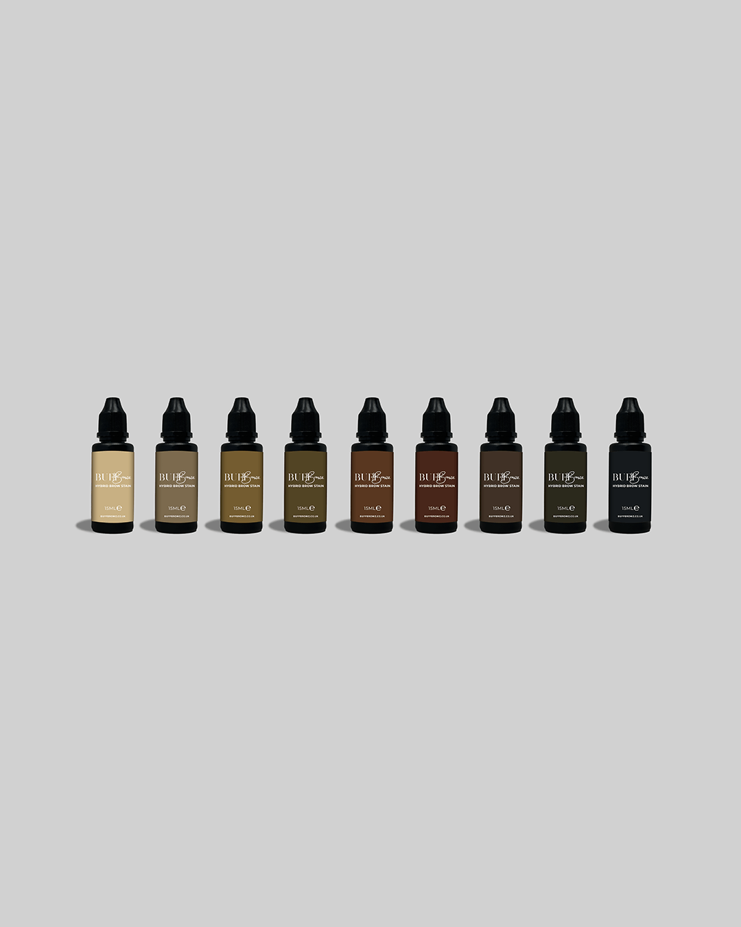 Set híbrido de tinte para cejas - Kit completo - 9 x 15 ml